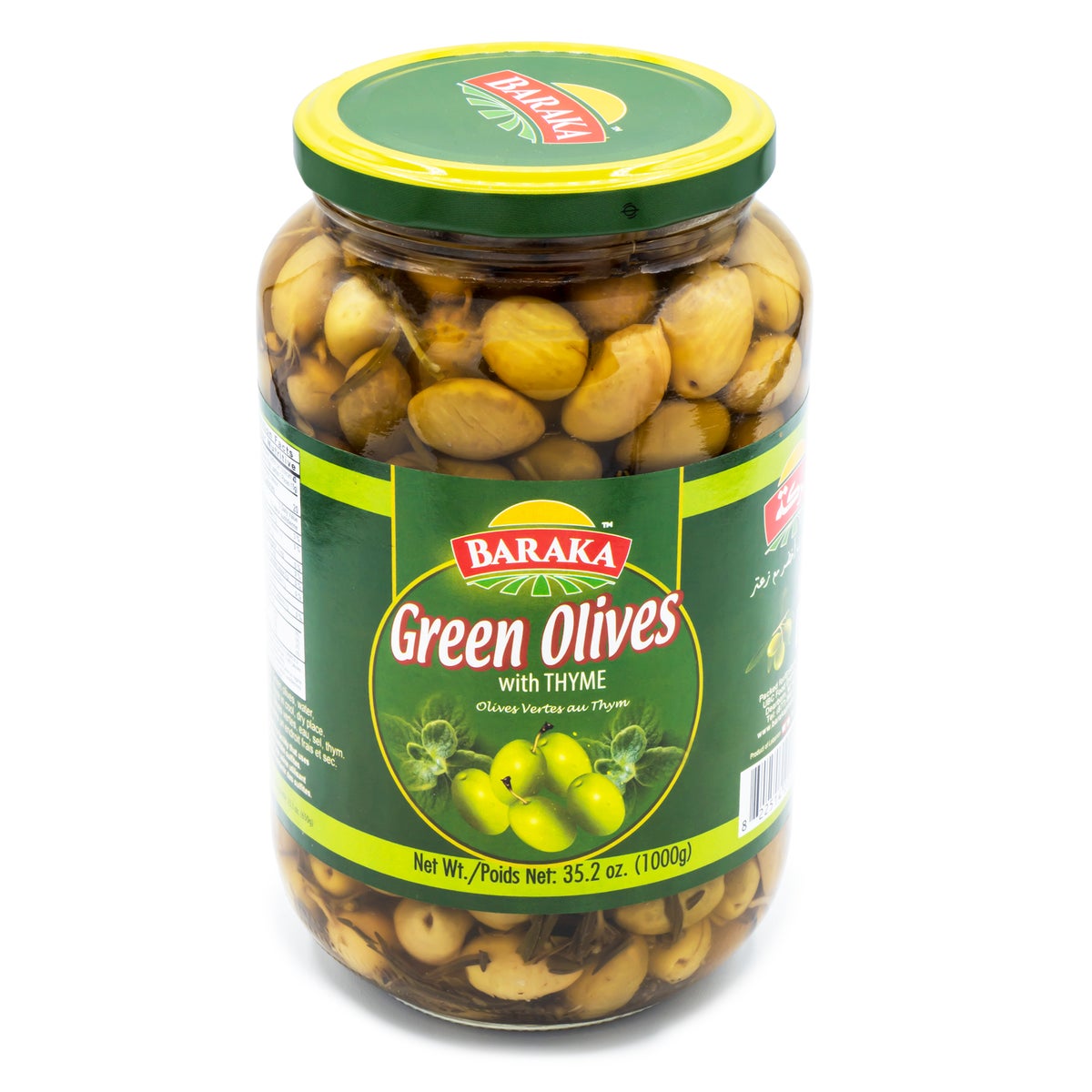 Olives Green with Thyme "BARAKA" 1000 g x 12